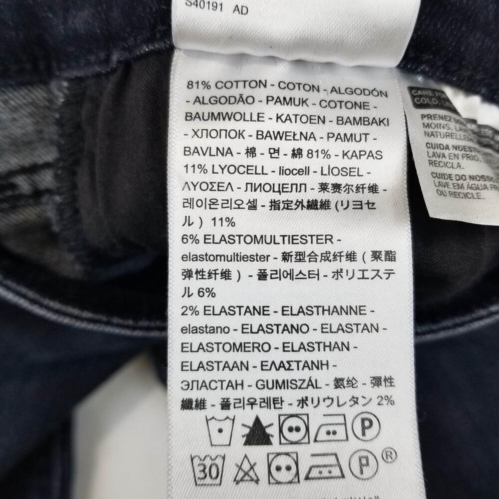 Levis 721 High Rise Skinny Jeans Womens 26 Blue Italian Selvedge Stretch Denim - Picture 12 of 16
